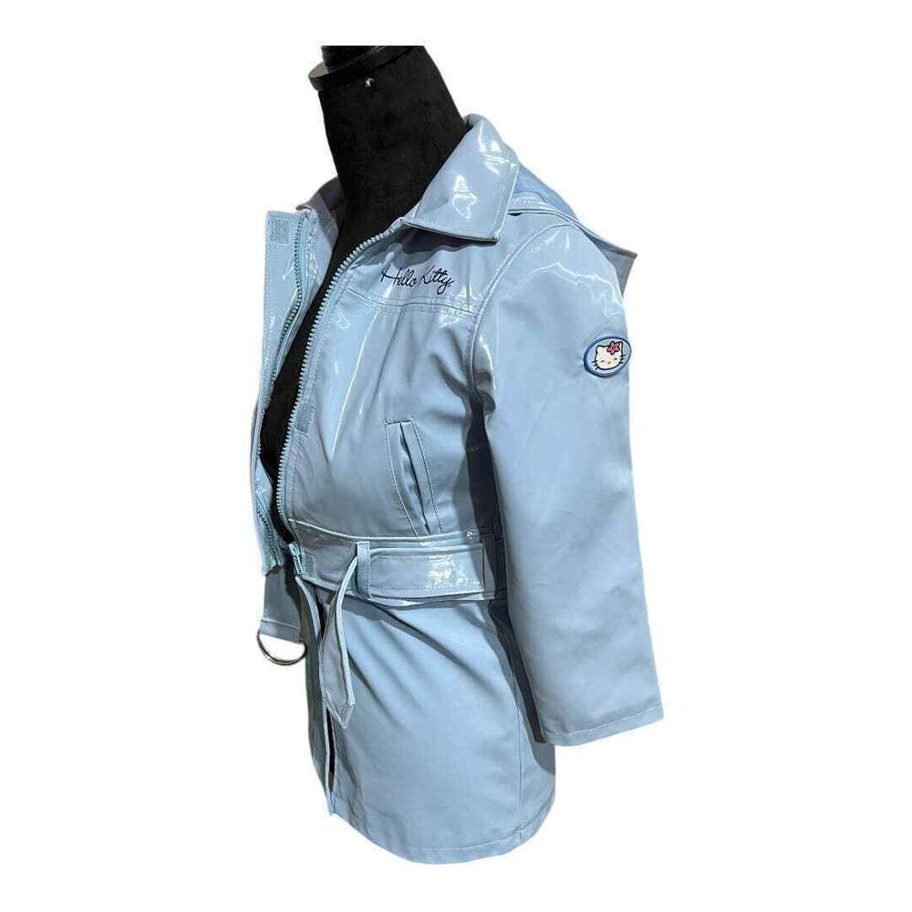 SANRIO HELLO KITTY Raincoat Girls 5/6 Vintage 30th Anniversary Light Blue NWOT